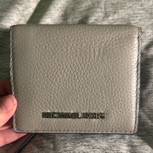 Michael Kors Gray Leather Wallet